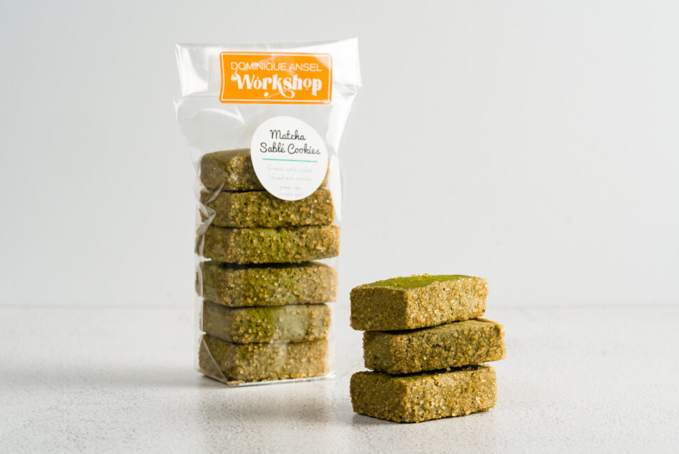 matcha sable cookies